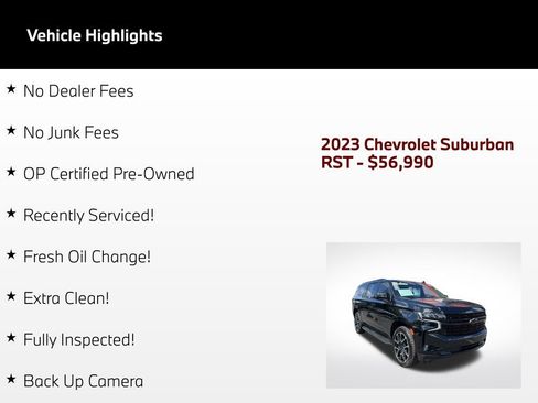 Used 2023 Chevrolet Suburban RST w/ Luxury Package AWD/4WD image 79