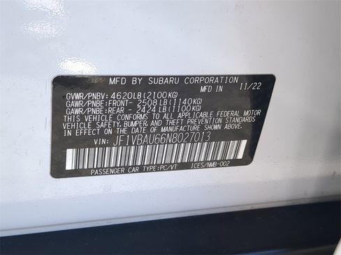 Certified 2022 Subaru WRX GT image 36