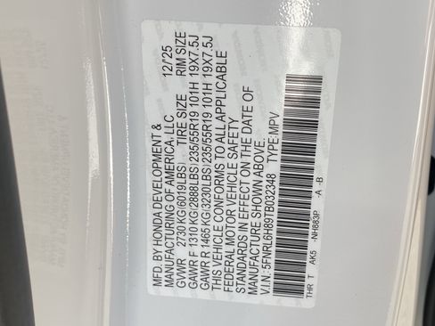 New 2026 Honda Odyssey Touring image 19