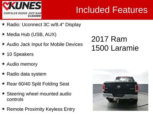 Used 2017 RAM 1500 Laramie w/ Convenience Group image 4