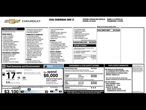Used 2025 Chevrolet Suburban LT RWD image 3