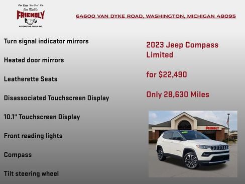 Used 2023 Jeep Compass Limited AWD/4WD image 30