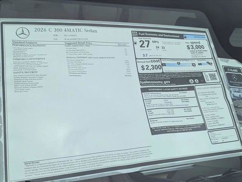 New 2026 Mercedes-Benz C 300 4MATIC Sedan image 17