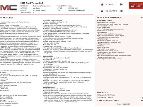 Used 2019 GMC Terrain SLE w/ LPO, Cargo Package image 12