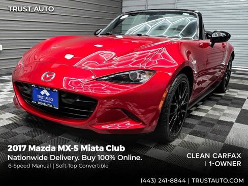 Used 2017 MAZDA MX-5 Miata Club w/ Brembo/BBS Package RWD image 1