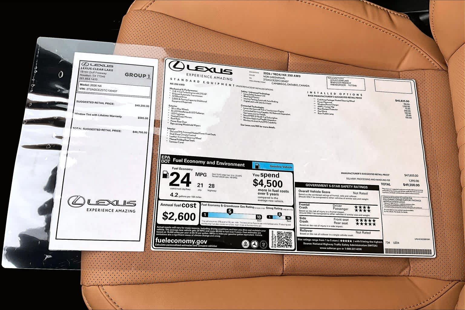 New 2026 Lexus NX 350 AWD w/ Accessory Package (2T) image 21