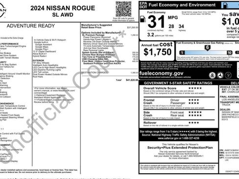 Used 2024 Nissan Rogue SL w/ SL Premium Package AWD/4WD image 15