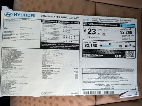 New 2026 Hyundai Santa Fe Limited image 33