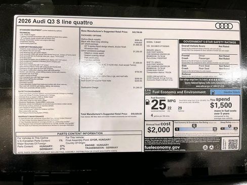 New 2026 Audi Q3 quattro 2.0T image 18