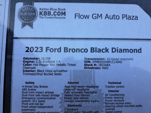 Used 2023 Ford Bronco Black Diamond image 35