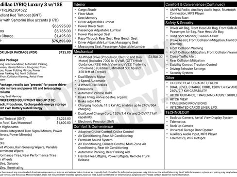 Certified 2025 Cadillac Lyriq Luxury w/ LPO, Floor Liner Package image 46