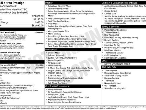 Used 2019 Audi e-tron Prestige w/ Prestige Package image 12