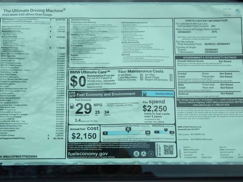 New 2026 BMW 430i xDrive w/ M Sport Package AWD/4WD image 2