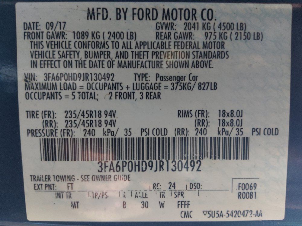 Used 2018 Ford Fusion SE w/ Equipment Group 201A FWD image 33