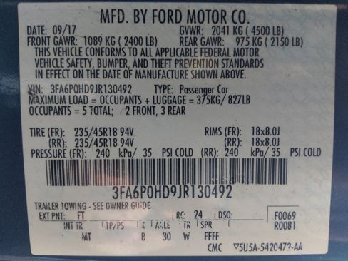 Used 2018 Ford Fusion SE w/ Equipment Group 201A FWD image 33