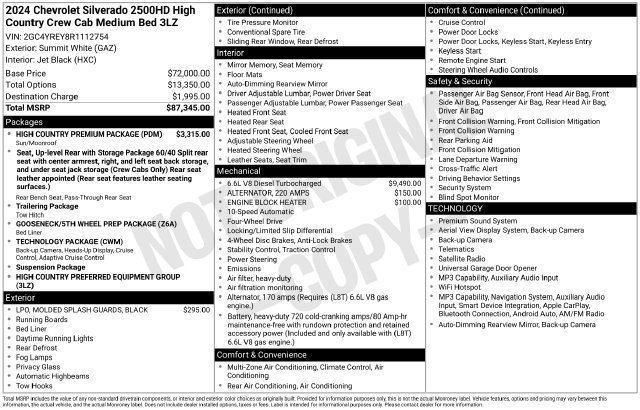 Used 2024 Chevrolet Silverado 2500 High Country w/ High Country Premium Package AWD/4WD image 16