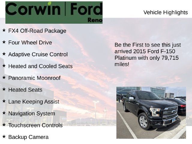 Used 2015 Ford F150 Platinum w/ Equipment Group 701A Luxury AWD/4WD image 4
