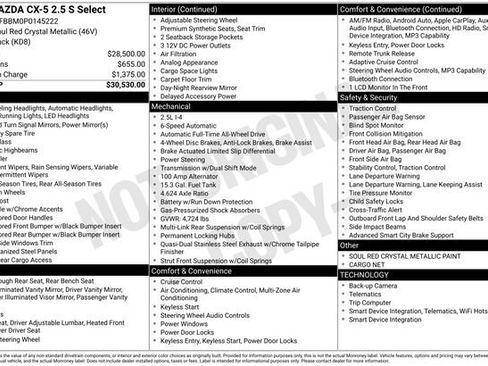 Used 2023 MAZDA CX-5 AWD 2.5 S w/ Select Package image 31
