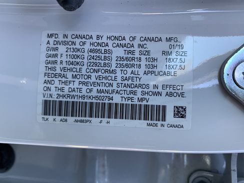 Used 2019 Honda CR-V Touring image 36