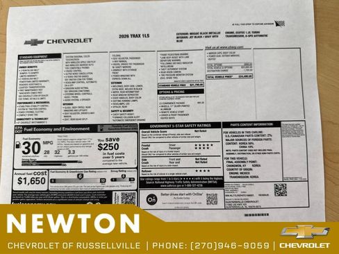 New 2026 Chevrolet Trax LS w/ LS Convenience Package FWD image 28