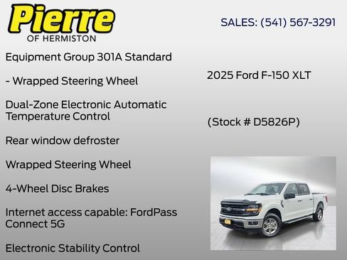 Certified 2025 Ford F150 XLT w/ Equipment Group 301A Standard AWD/4WD image 12