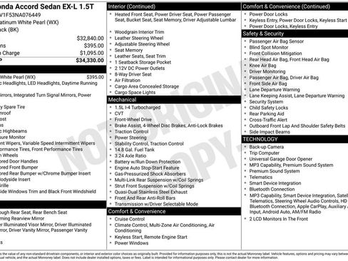 Used 2022 Honda Accord EX-L image 3
