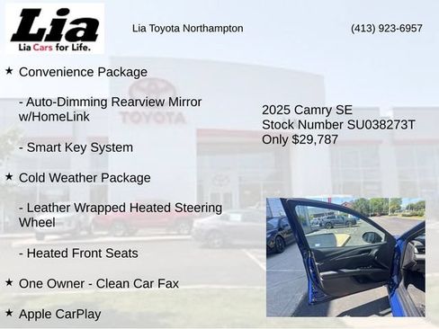Used 2025 Toyota Camry SE w/ Convenience Package FWD image 7