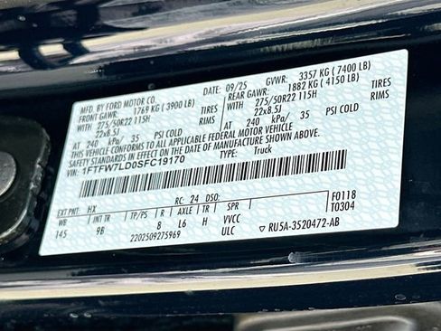 Certified 2025 Ford F150 Platinum w/ Equipment Group 702A High AWD/4WD image 32