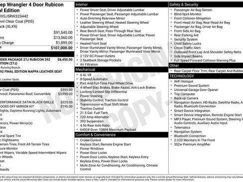 Certified 2024 Jeep Wrangler Unlimited Rubicon 392 AWD/4WD image 41