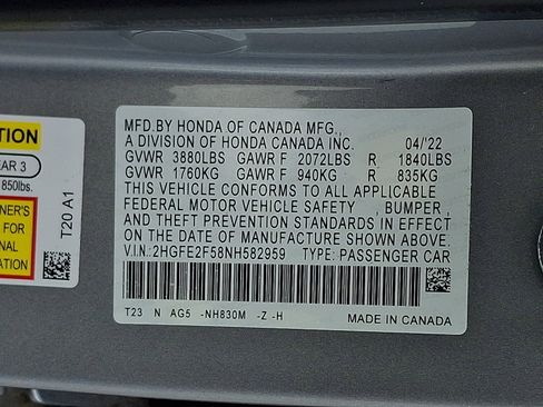 Used 2022 Honda Civic Sport image 27