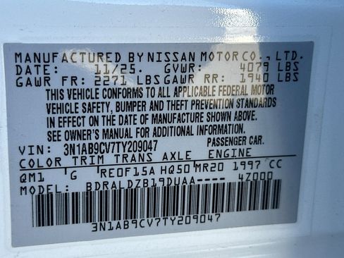 New 2026 Nissan Sentra SV w/ Floor Mat Package image 23