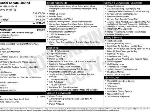 Used 2020 Hyundai Sonata Limited w/ Cargo Package image 10