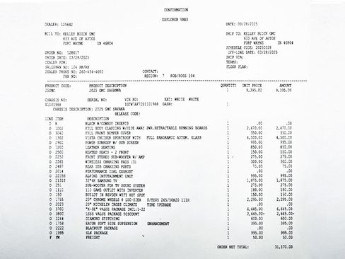 Used 2025 GMC Savana 2500 w/ Driver Convenience Package image 50