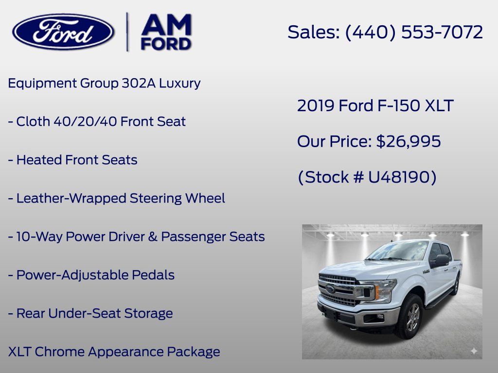 Used 2019 Ford F150 XLT w/ Equipment Group 302A Luxury AWD/4WD image 14