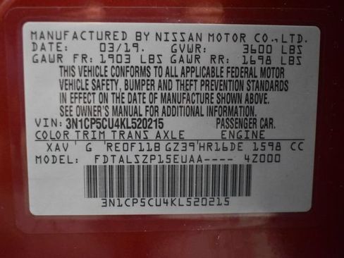 Used 2019 Nissan Kicks SV FWD image 4
