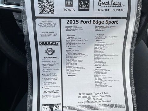 Used 2015 Ford Edge Sport w/ Equipment Group 401A image 27