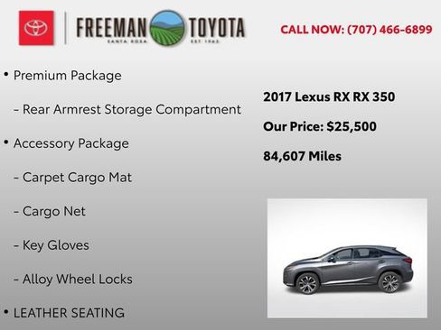 Used 2017 Lexus RX 350 FWD w/ Premium Package image 9