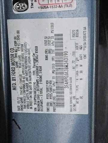 Used 2011 Ford Fusion SEL w/ 302A Rapid Spec Order Code FWD image 21