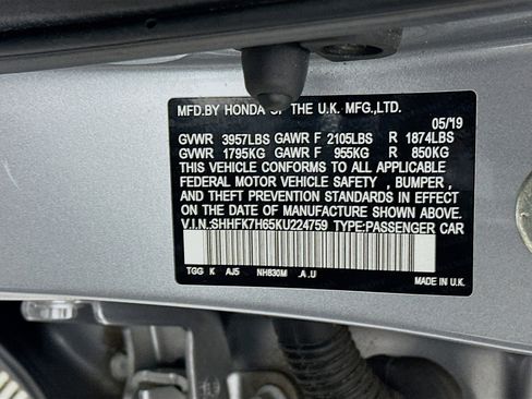 Used 2019 Honda Civic EX image 12