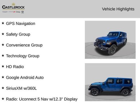 Used 2025 Jeep Wrangler Unlimited Rubicon 4xe w/ Safety Group AWD/4WD image 2