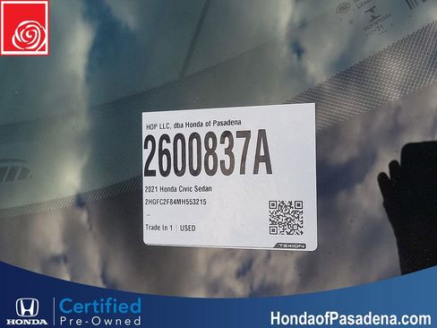 Certified 2021 Honda Civic Sport image 33