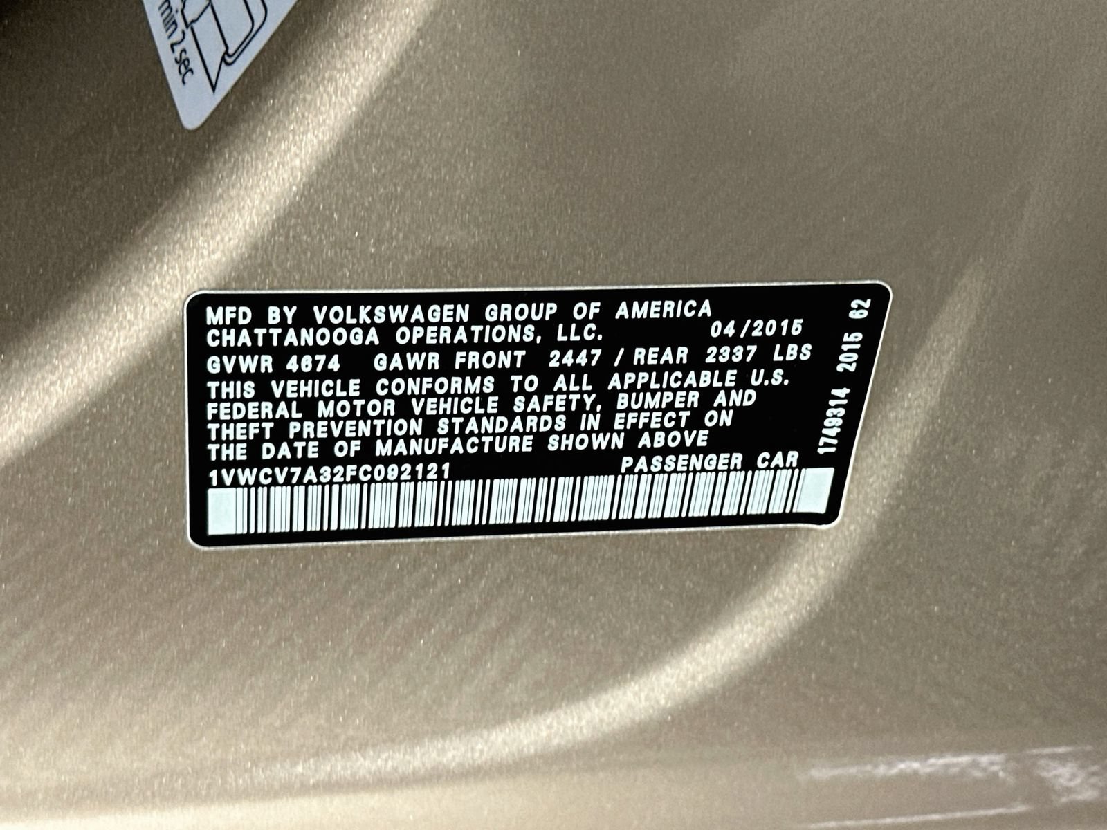 Used 2015 Volkswagen Passat TDI SEL Premium FWD image 33
