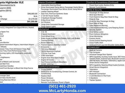 Used 2021 Toyota Highlander XLE FWD image 17