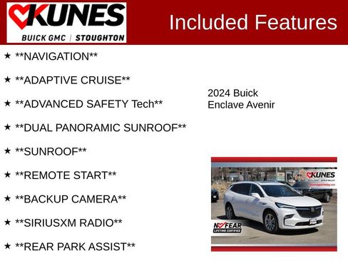 Used 2024 Buick Enclave Avenir w/ Avenir Technology Package AWD/4WD image 2