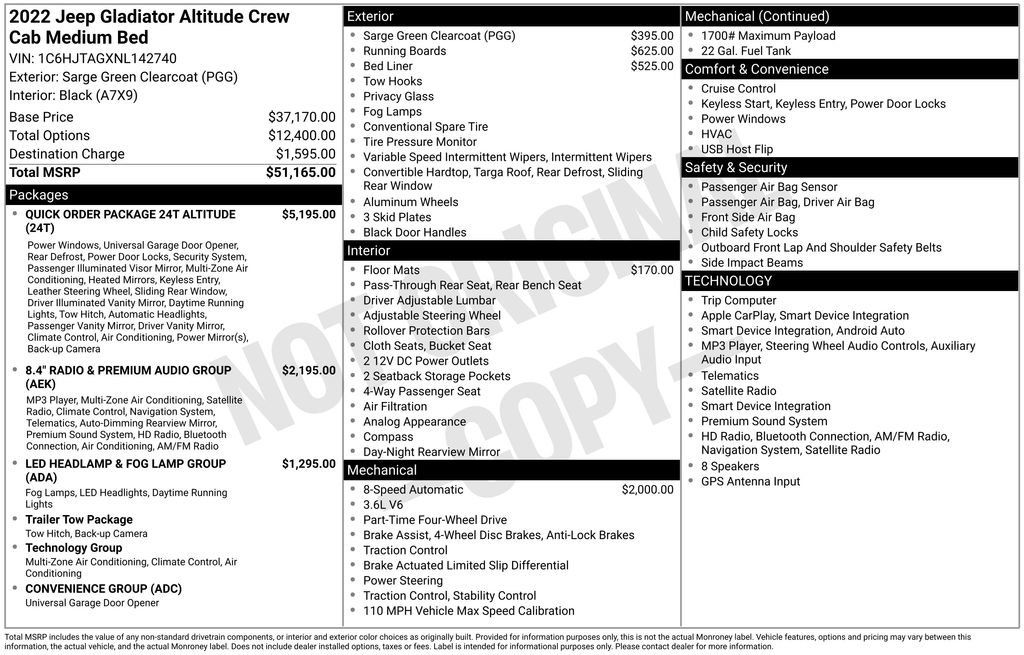 Used 2022 Jeep Gladiator Sport AWD/4WD image 4