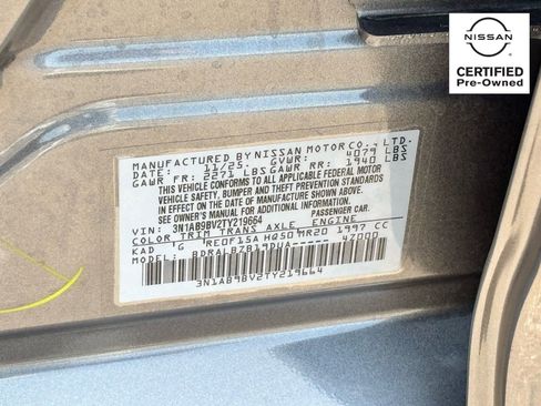Certified 2026 Nissan Sentra S w/ Floor Mat Package FWD image 29