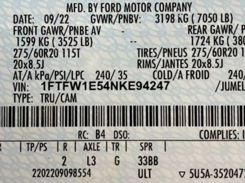 Used 2022 Ford F150 XLT w/ Equipment Group 302A High AWD/4WD image 61