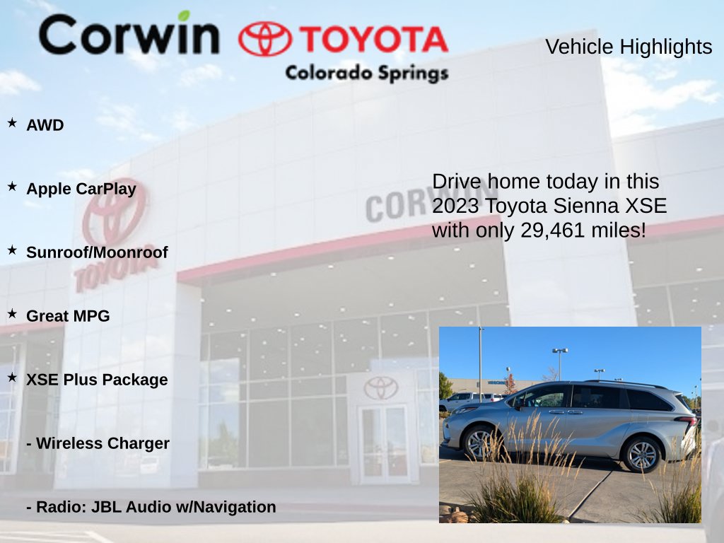 Used 2023 Toyota Sienna XSE w/ XSE Plus Package AWD/4WD image 6