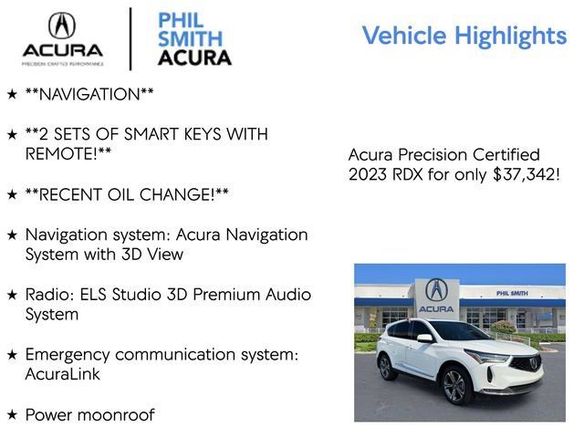 Used 2023 Acura RDX w/ Advance Package AWD/4WD image 5