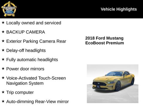 Used 2018 Ford Mustang Premium w/ Equipment Group 201A image 2